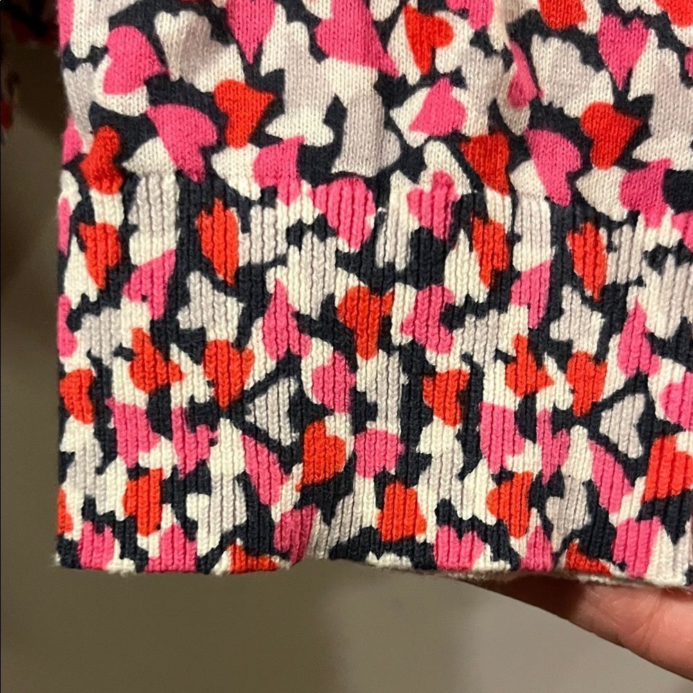 LOFT Red and White Patterned Sweater - Picture 5 of 8